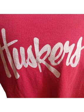 XL Vintage T-shirt Big Red Nebraska Huskers 90's Logo T-shirt Men's Cotton